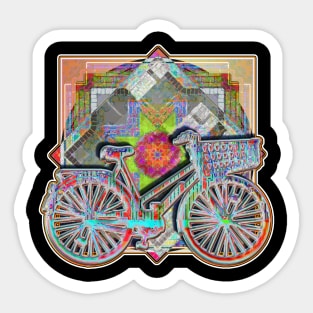 Summer In The City On A Bicycle Sticker